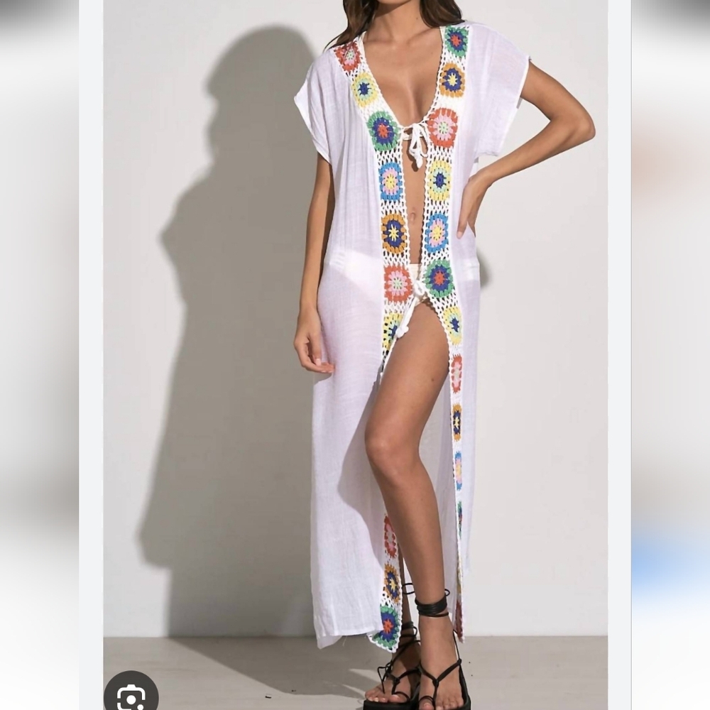 Elan Beach Coverup w/ Crochet Accents - Flawed